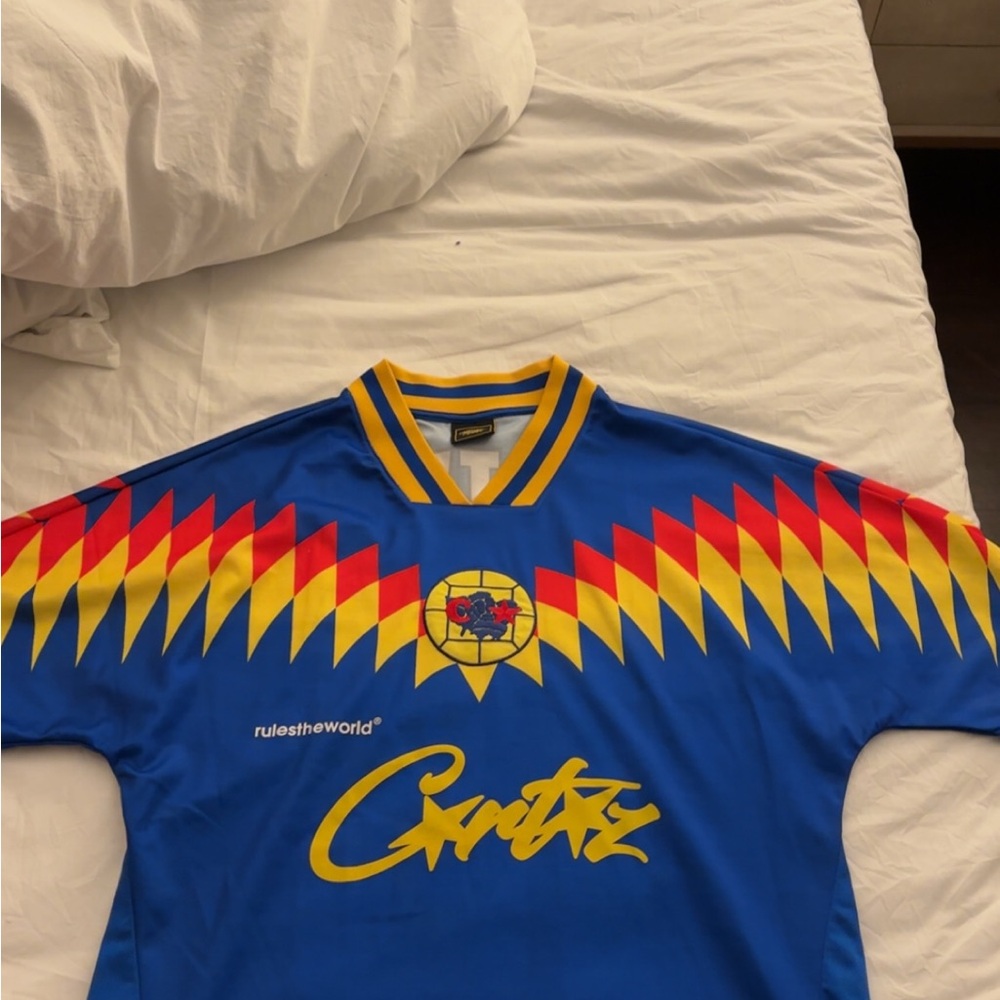 Blue and Yellow Crtz Soccer Jersey